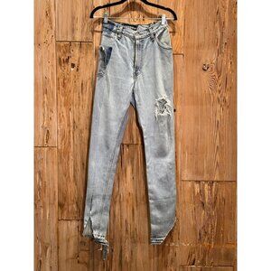 LAMBERT / Levis Up-Cycled Distressed Re-Purposed Lambert Womens Jeans 26 Blue De